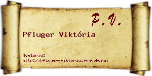 Pfluger Viktória névjegykártya